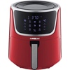 image:imageGoWISE 7Quart Electric Air Fryer with Dehydrating Function and 3 Stackable Racks  1Pack of Parchment Paper LED Digital Touchscreen with 8 Functions  100 Recipes RedSilver