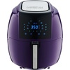 image:imageGoWISE USA 58 Quart Digital Touchscreen Air Fryer with Grill Rack Plum