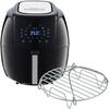 image:imageGoWISE USA 58 Quart Digital Touchscreen Air Fryer with Grill Rack Black
