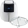 image:imageGoWISE USA 58 Quart Digital Touchscreen Air Fryer with Grill Rack White