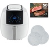 image:imageGoWISE USA 58Quarts 8in1 Air Fryer XL with 1Pack Parchment Paper White