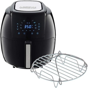 image:imageGoWISE USA 58 Quart Digital Touchscreen Air Fryer with Grill Rack Black