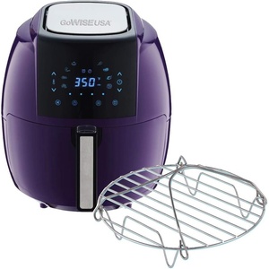 image:imageGoWISE USA 58 Quart Digital Touchscreen Air Fryer with Grill Rack Plum