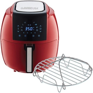 image:imageGoWISE USA 58 Quart Digital Touchscreen Air Fryer with Grill Rack Red