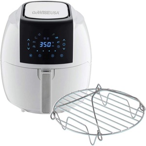 image:imageGoWISE USA 58 Quart Digital Touchscreen Air Fryer with Grill Rack White