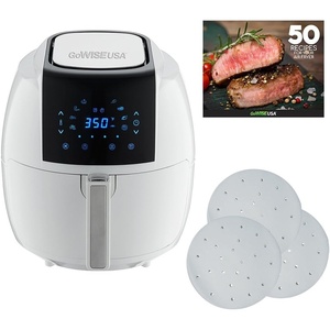 image:imageGoWISE USA 58Quarts 8in1 Air Fryer XL with 1Pack Parchment Paper White