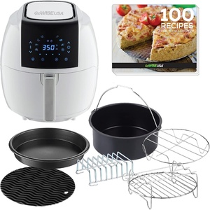 image:imageGoWISE USA GWAC22003 58Quart Air Fryer with Accessories 6 Pcs and 8 Cooking Presets  100 Recipes Black QtWhite  Accessories