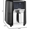 image:imageGoWISE USA 7Quart Air Fryer amp Dehydrator  with Ergonomic Touchscreen Display with Stackable Dehydrating Racks with Preheat amp Broil Functions  100 Recipes BlackCopperBlackSilver