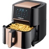 image:imageGoWISE USA 7Quart Air Fryer amp Dehydrator  with Ergonomic Touchscreen Display with Stackable Dehydrating Racks with Preheat amp Broil Functions  100 Recipes BlackCopperBlackCopper