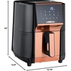 image:imageGoWISE USA 7Quart Air Fryer amp Dehydrator  with Ergonomic Touchscreen Display with Stackable Dehydrating Racks with Preheat amp Broil Functions  100 Recipes BlackCopperBlackCopper