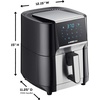 image:imageGoWISE USA 7Quart Air Fryer amp Dehydrator  with Ergonomic Touchscreen Display with Stackable Dehydrating Racks with Preheat amp Broil Functions  100 Recipes BlackCopperBlackSilver