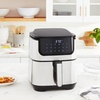 image:imageGoWISE USA 7Quart Air Fryer amp Dehydrator Max Steel XL with Touchscreen Display with Stackable Dehydrating Racks with Preheat amp Mute Functions  100 Recipes Stainless Steel
