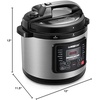 image:imageGoWISE USA GW22700 12in1 Multifunctional Electric Pressure Cooker with Measuring Cup Spoon and StainlessSteel Steam Rack and Basket 6QTStainless Steel