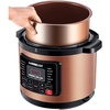 image:imageGoWISE USA GW22712 12in1 MultiUse Electric Pressure Cooker with Stainless Steel Pot Measuring Cup Spoon Steam Rack and Basket 8QtCopper