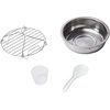 image:imageGoWISE USA GW22712 12in1 MultiUse Electric Pressure Cooker with Stainless Steel Pot Measuring Cup Spoon Steam Rack and Basket 8QtCopper