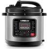image:imageGoWISE USA GW22712 12in1 MultiUse Electric Pressure Cooker with Stainless Steel Pot Measuring Cup Spoon Steam Rack and Basket 8QtStainless Steel