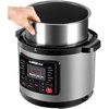 image:imageGoWISE USA GW22712 12in1 MultiUse Electric Pressure Cooker with Stainless Steel Pot Measuring Cup Spoon Steam Rack and Basket 8QtStainless Steel