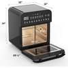 image:imageGoWISE USA GW44803 Ultra 127Quart Electric Air Fryer Oven with Rotisserie and Dehydrator  11 Accessories and 50 Recipes Black QTBlack