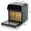 image:imageGoWISE USA GW44803 Ultra 127Quart Electric Air Fryer Oven with Rotisserie and Dehydrator  11 Accessories and 50 Recipes Black QTBlackSilver
