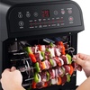 image:imageGoWISE USA GW44803 Ultra 127Quart Electric Air Fryer Oven with Rotisserie and Dehydrator  11 Accessories and 50 Recipes Black QTBlackSilver