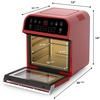 image:imageGoWISE USA GW44803 Ultra 127Quart Electric Air Fryer Oven with Rotisserie and Dehydrator  11 Accessories and 50 Recipes Black QTRed