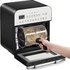 image:imageGoWISE USA GW44803 Ultra 127Quart Electric Air Fryer Oven with Rotisserie and Dehydrator  11 Accessories and 50 Recipes Black QTSilver