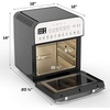 image:imageGoWISE USA GW44803 Ultra 127Quart Electric Air Fryer Oven with Rotisserie and Dehydrator  11 Accessories and 50 Recipes Black QTSilver
