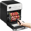 image:imageGoWISE USA GW44803 Ultra 127Quart Electric Air Fryer Oven with Rotisserie and Dehydrator  11 Accessories and 50 Recipes Black QTSilver