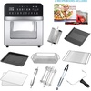 image:imageGoWISE USA GW44803 Ultra 127Quart Electric Air Fryer Oven with Rotisserie and Dehydrator  11 Accessories and 50 Recipes Black QTStainless Steel