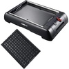image:imageGoWISE USA GW88000 2in1 Smokeless Indoor Grill and Griddle with Interchangeable Plates and Removable Drip Pan  20 Recipes Black Large