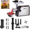 image:imageGoWISE USA 4in1 Heavy Duty Electric Meat Grinder and Food Processor Vegetable Slicer Sausage Maker Kibbe Kit with 3 Cutting Plates Stainless Steel Cutting Blade  Recipe Book GW88011