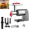 image:imageGoWISE USA Electric Meat Grinder Heavy Duty 2000Watt Max Grinder with DC Motor Sausage Maker Kibbe Kit with 3 Cutting Plates Stainless Steel Cutting Blade  Recipe Book GW88012