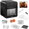 image:imageGoWISE USA GW44803 Ultra 127Quart Electric Air Fryer Oven with Rotisserie and Dehydrator  11 Accessories and 50 Recipes Black QTBlack