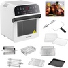 image:imageGoWISE USA GW44803 Ultra 127Quart Electric Air Fryer Oven with Rotisserie and Dehydrator  11 Accessories and 50 Recipes Black QTWhite