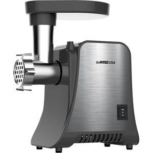 image:imageGoWISE USA 4in1 Electric Meat Grinder and Food Processor Vegetable Slicer and Shredder Sausage Maker Kibbe Kit with 3 Cutting Plates Stainless Steel Cutting Blade  Recipe Book GW88010