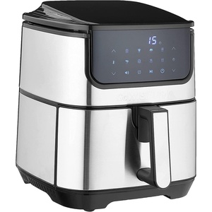 image:imageGoWISE USA 7Quart Air Fryer amp Dehydrator Max Steel XL with Touchscreen Display with Stackable Dehydrating Racks with Preheat amp Mute Functions  100 Recipes Stainless Steel