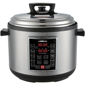 image:imageGoWISE USA GW22700 12in1 Multifunctional Electric Pressure Cooker with Measuring Cup Spoon and StainlessSteel Steam Rack and Basket 6QTSilver