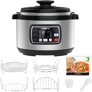 image:imageGoWISE USA GW22708 Ovate 85Qt 12In1 Electric Pressure Cooker Oval with Slow Cook Rice Yogurt Egg Saute Steamer Keep Warm Functions  Accessories amp Recipes95 Quarts