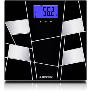 image:imageGoWISE USA GeoModern Body Fat Scale  Measure Body Fat Muscle Mass Bone Mass and Water Weight  400 LBs Capacity Black